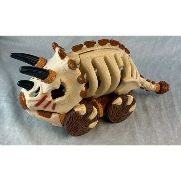Imaginext Lost Creatures 10" Triceratops Dino 2008 Skeleton Vehicle Mattel Toy - Picture 1 of 8